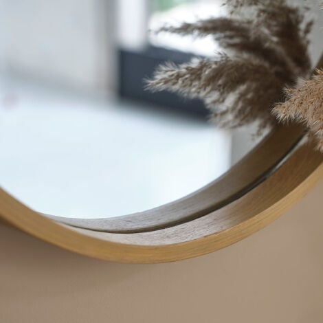 Spiegel Eiche massiv rund Ø 50 cm