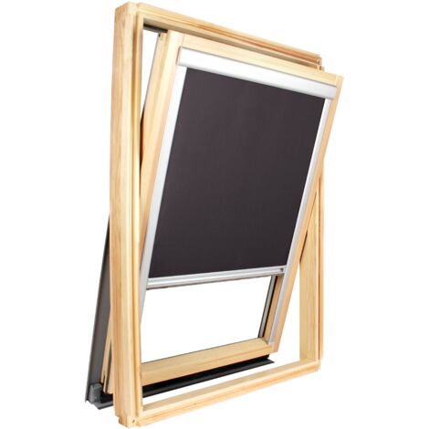 Tenda Oscurante Compatibile Roto ® - Vitrage H 63.5 x 40 cm Nero