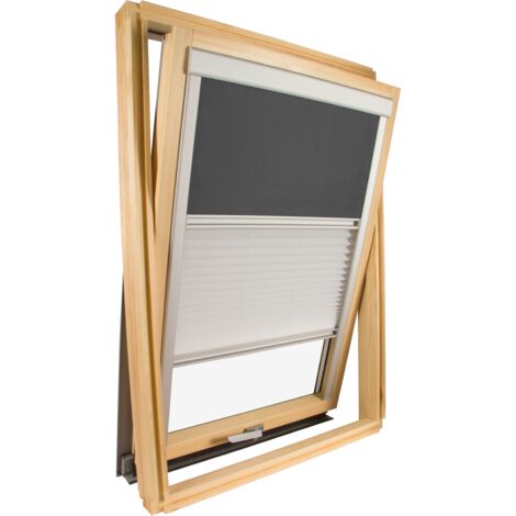 Tenda Oscurante Duo compatibile VELUX ® 304, 1, M04 - Grigio antracite
