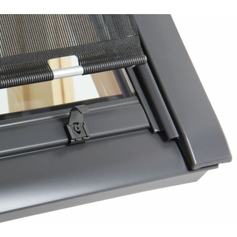 Tenda Avvolgibile Oscurante Per Finestre Velux/Fakro - Grigio Scuro, 78x98 Cm - Foto 6