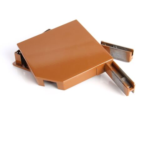 Paires de Joues de coffre pour Volet Pan coupé 45° - 180cm - Marron RAL 8003