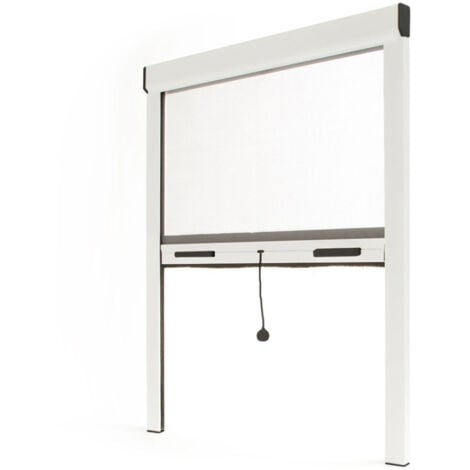 Zanzariera Finestra Tagliabile Alluminio - L80 x H130 cm – Bianco