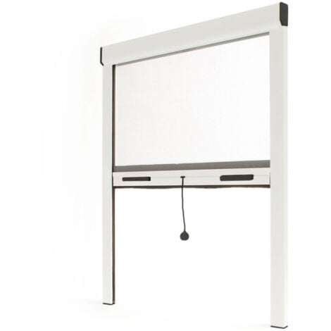 Zanzariera per Finestra L 150 x H 160 cm in Alluminio Bianco – Regolabile, Facile da Installare, Protezione Insetti