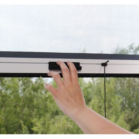 Zanzariera per Finestra L 150 x H 160 cm in Alluminio Bianco – Regolabile, Facile da Installare, Protezione Insetti