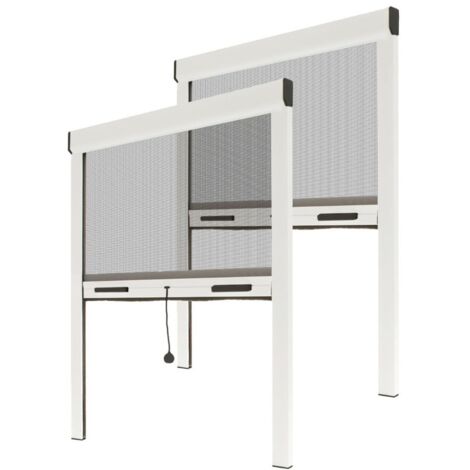 Zanzariera a Rullo Verticale Riducibile - L 80 x h 130 cm - Bianco - Set 2