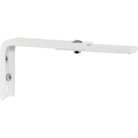 Set di 2 staffe regolabili con sporgenza tra 10 e 16,5 cm - Bianche