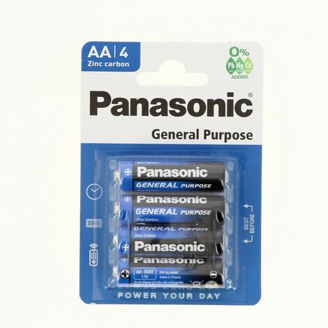 PANASONIC - 10 Piles AA LR06 Alkaline Power - Lot de 10 piles