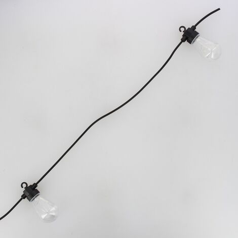 Guirlande guinguette 10 LEDS transparentes avec 10 nano LED à l