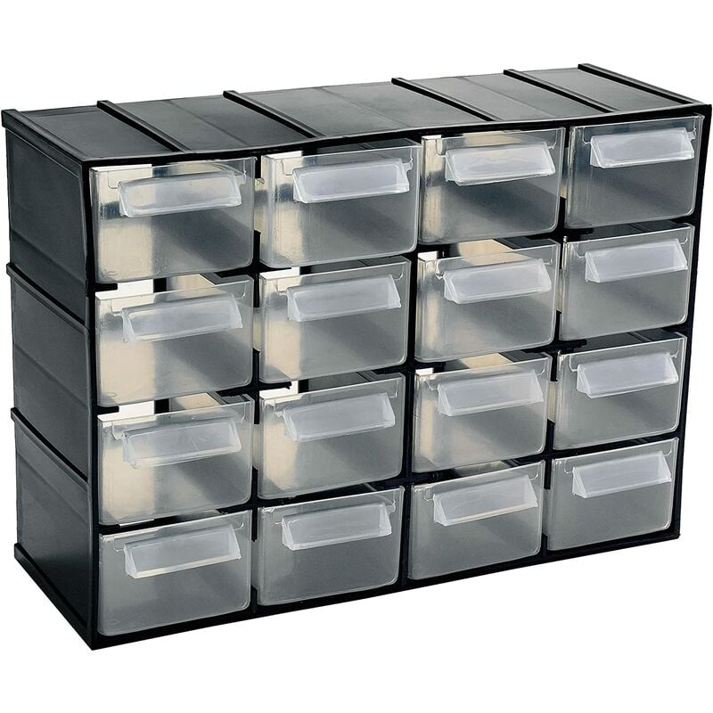 Cassettiera organizer porta minuterie impilabile ad incastro 8 cassett