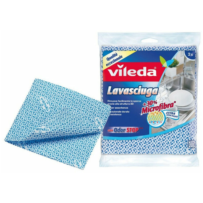 Panno Lavasciuga Odor Stepr Vileda 3 Pz.