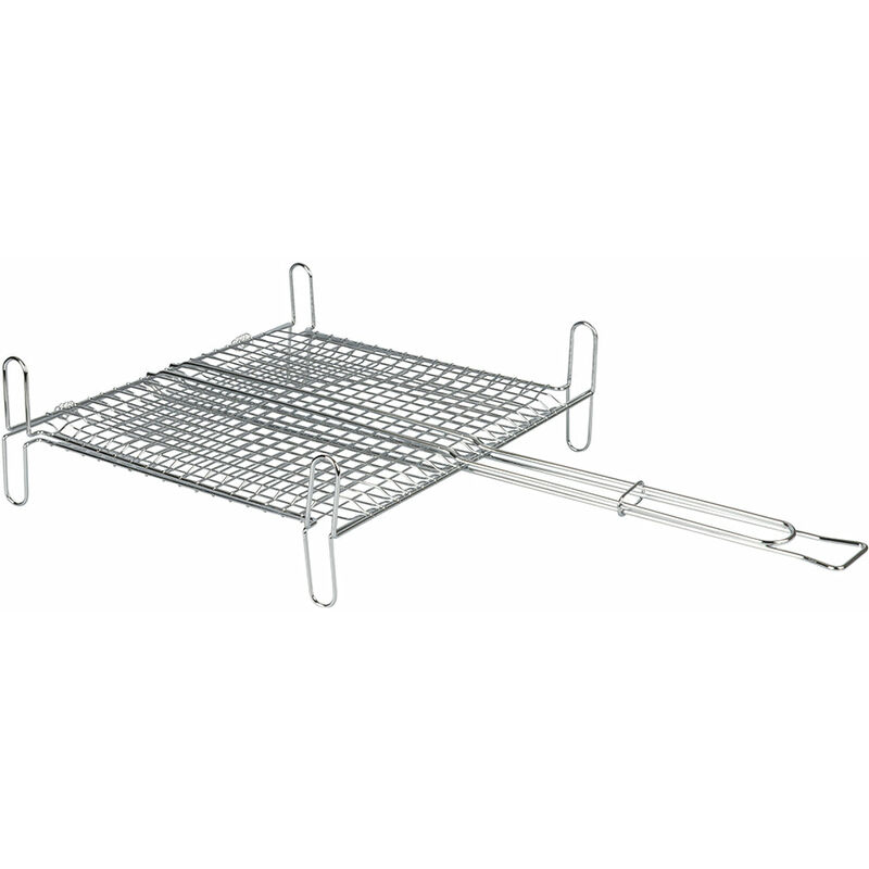 Griglia graticola in acciaio 40x35 cm con doppia piastra BestBQ