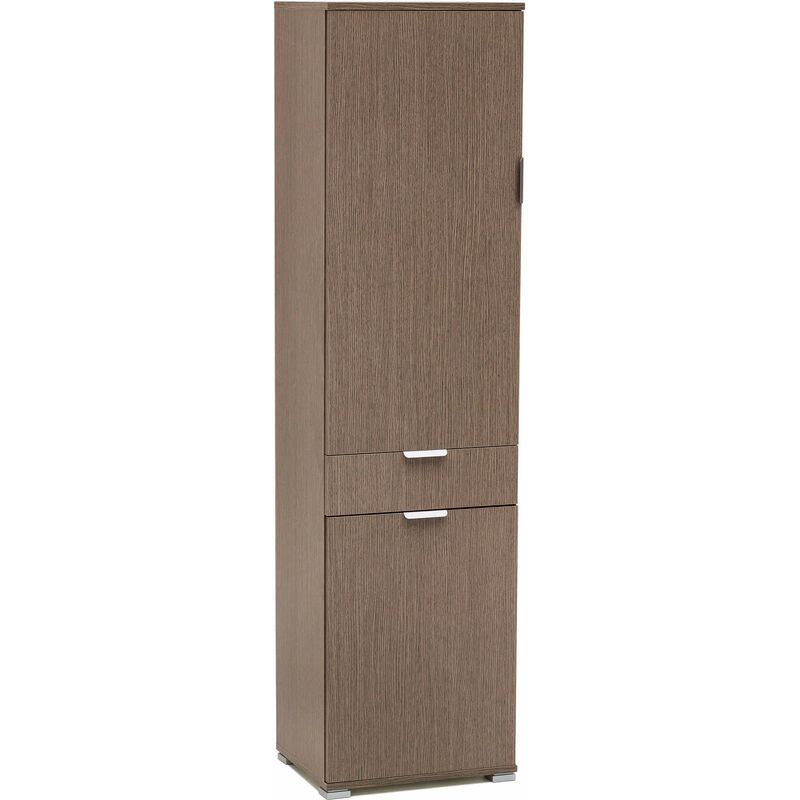 Armadio multiuso Dmacr, Mobile ausiliario a 2 ante, Guardaroba portascarpe  moderno, Scarpiera verticale, 59x37h180 cm, Rovere