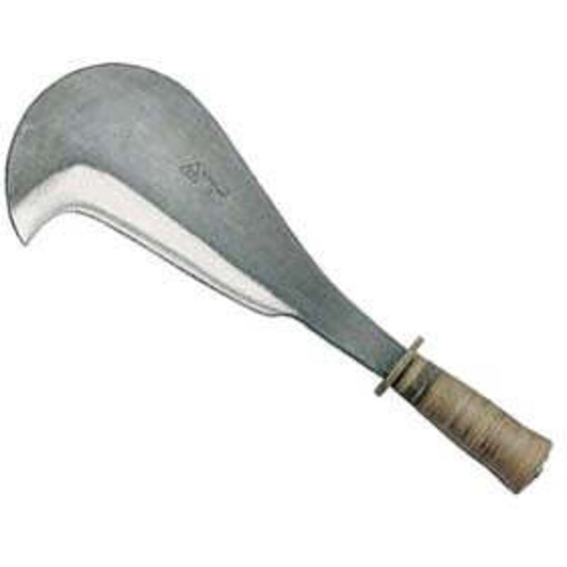 Roncola Da Lavoro - Lama In Acciaio Forgiato, Manico In Cuoio, Per Giardinaggio E Bosco - Foto 10