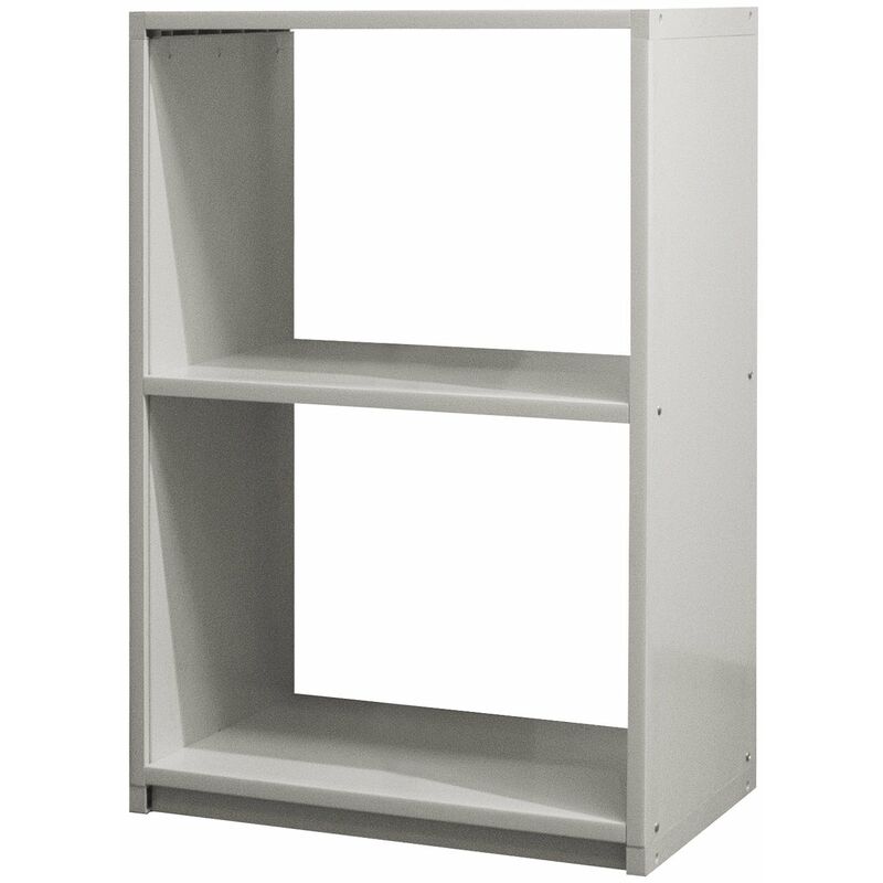 Scaffale libreria modulare con ripiani in PVC bianco da interno ed esterno  Dolly - 3 Piani
