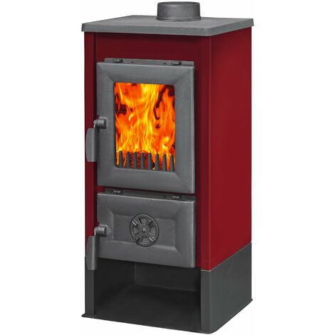 Stufa a Legna Athena 10,7 Kw Con Aspiracenere Lavor Ashley e salva  pavimenti quadrato 69x69