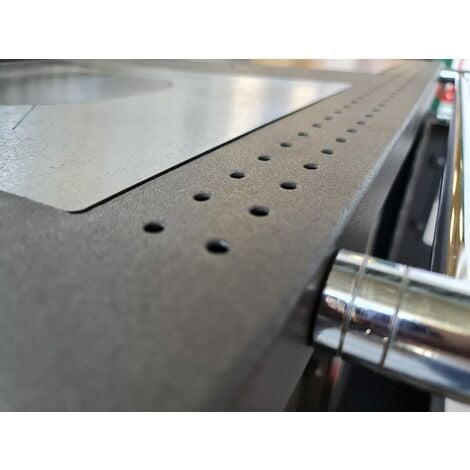 Stufa Cucina riscaldamento a Legna piano cottura in ghisa con Forno Struttura in acciaio Exclusive Inox