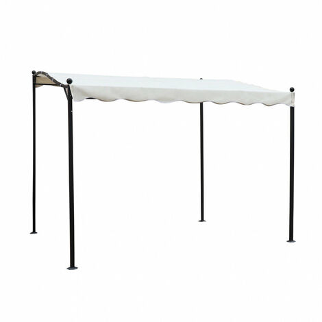 Gazebo veranda in acciaio pergola addossata autoportante 3x2,5 mt Cleopatra (1/2)