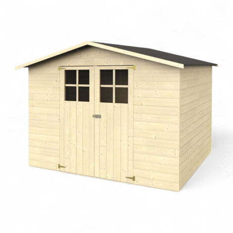 Garden Wooden Cottage a pannelli in legno di abete bianco da esterno giardino L242xP182xH200 cm Val Di Fassa