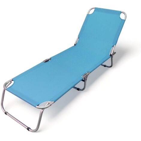 Lettino Da Giardino In Polyrattan Beige Con Cuscino - Sdraio Reclinabile Per Esterno - Foto 9