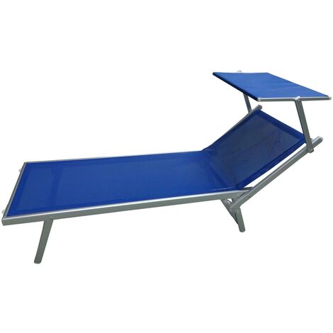 KOMFOTTEU Set di 2 Lettini Prendisole Pieghevoli e Tavolino, Lettini da Spiaggia con Poggiatesta e Schienale Regolabile, Sedie Sdraio Portatile con Borse Laterali per Giardino, Piscina (Blu