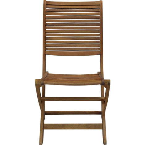 Sedia pieghevole da esterno in legno massiccio di acacia Country