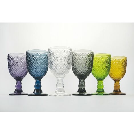 Set 6 Calici In Vetro Colorato Cherry Blossom - 340ml, Colori Assortiti - Foto 11
