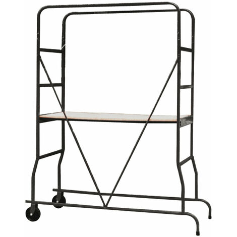 Trabattello ponteggio in acciaio h175 cm con ruote portata 120kg step up Archimede (1/2)