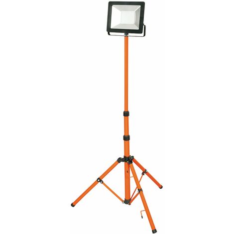 TREPPIEDE CON 2 FARI LED DA 30W IP65 TELESCOPICO CON CAVO GOMMA 3MT