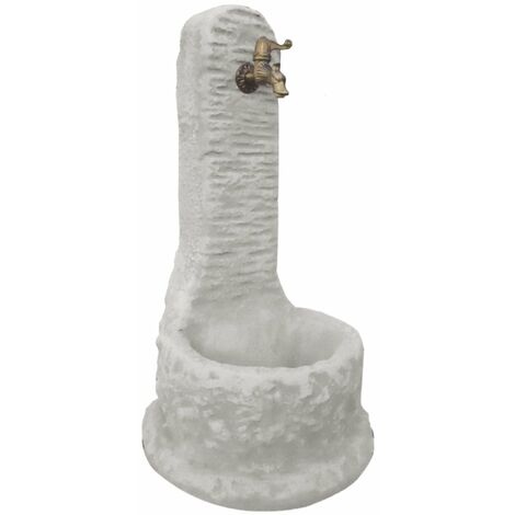 Fontana Da Giardino Centrale Tamigi Grigio - 45x55x125 Cm, In Cemento Con Finitura A Mano - Foto 5