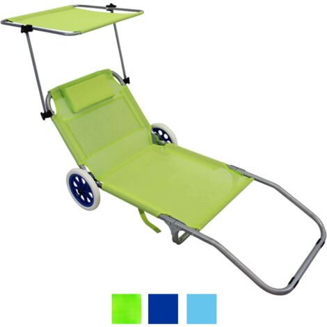 Sedia Da Spiaggia Pieghevole In Alluminio Leggera Con Cuscino - Grigio Chiaro, Portatile E Resistente - Foto 8