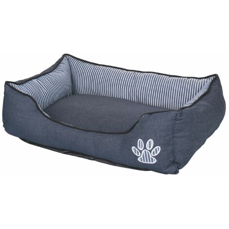Cuccia cuscino per animali domestici cani gatti in tessuto oxford effetto  jeans imbottita - 46x38xH15 cm.