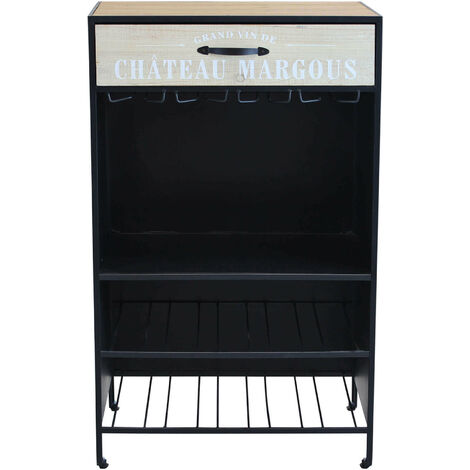 Porta Calici Da Vino In Metallo 3 File – Sottopensile Per Bicchieri, Per Cucina E Bar, Nero, Con Viti Incluse (33x24x3.5 Cm) - 5