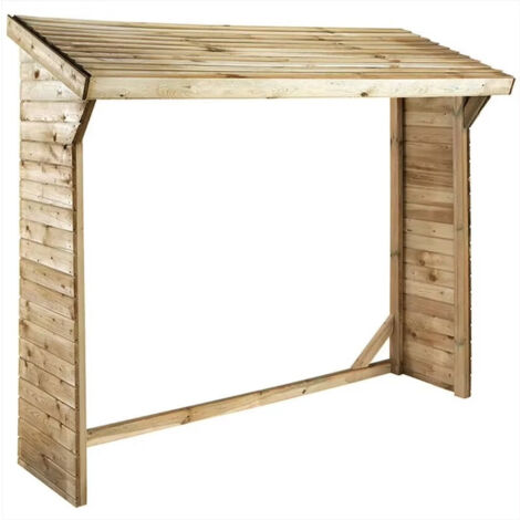 Legnaia tettoia da esterno portalegna in legno impregnato in autoclave 220X80x180 Forest