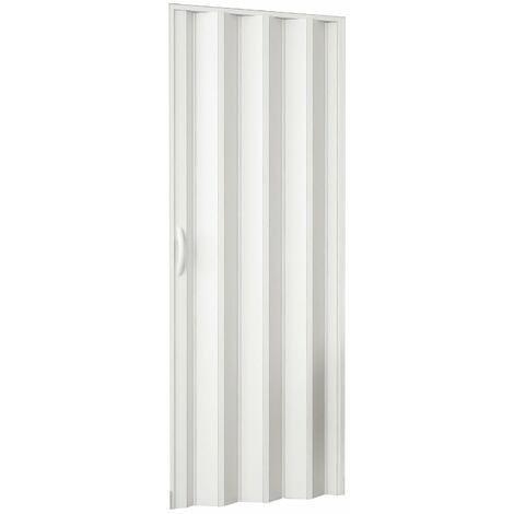 Porta a soffietto in PVC con apertura laterale e chiusura magnetica -  White