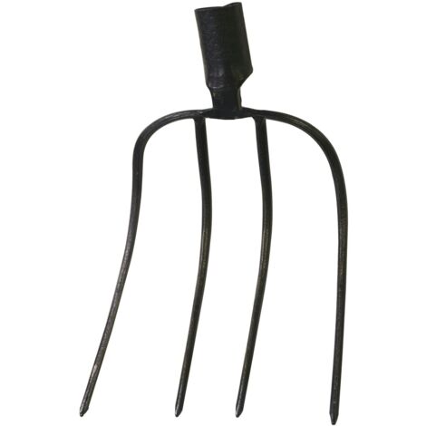 Forca Da Giardinaggio A 4 Denti Curvi - In Acciaio Forgiato Per Lavoro Pesante - Foto 5