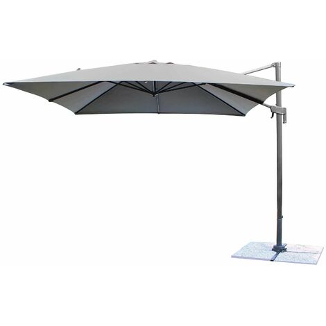 Ombrellone 2x3 mt da giardino con base a crociera Berlino -  Gray