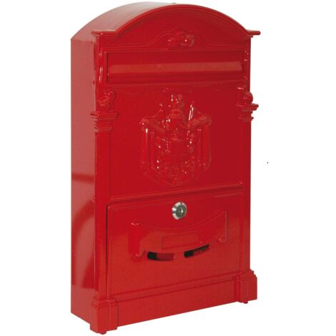Cassetta postale in alluminio formato rivista 26x9xH41 Villa Italia BRIXO -  red
