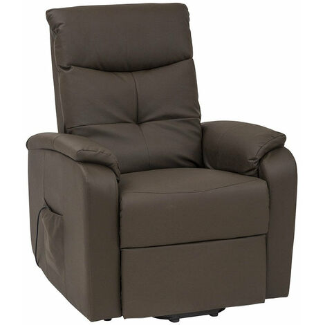 Poltrona relax in ecopelle elettrica reclinabile per interni