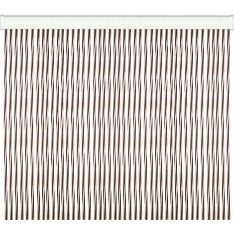 Tenda per porte in PVC antirumore antimosche Twist - 100x220 cm. Brown
