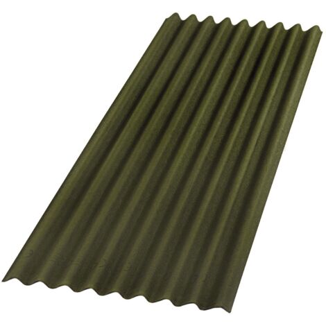 Lastre ondulate in fibra bitumata 200x85 cm per tettoie e coperture Base Onduline PPHR -  green