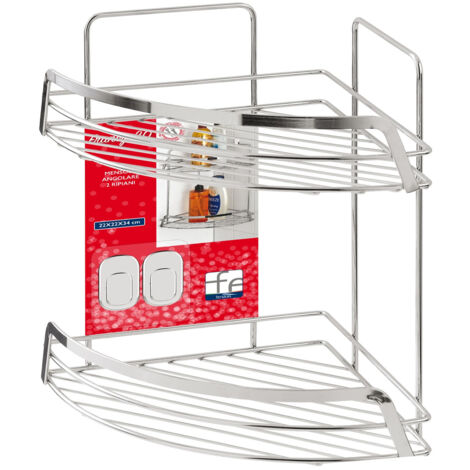 Homode Mensola angolare per piano di lavoro della cucina, organizer per bancone del bagno, 3 ripiani, organizer salvaspazio per bancone della cucina, portaspezie, bar, sopra il lavandino, marrone