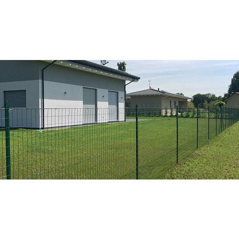 Rete elettrosaldata per recinzioni animali zincata e plastificata verde  muschio con maglia 76x51 mm Rotolo 25