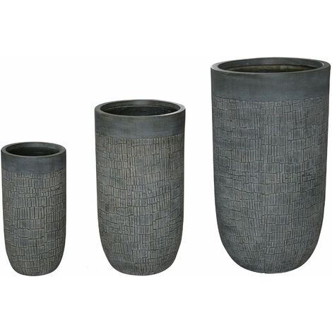 Set di Vasi Marrone Argilla (3 Pezzi) (22,5 x 18,5 x 22,5 cm) | Leroy