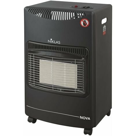 Stufa a gas infrarossi da interno tre elementi con ruote Niklas Nova 4200 Watt