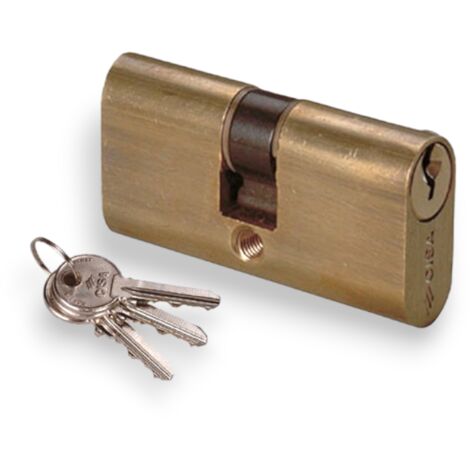 Cilindro ovale in ottone 55 mm per serrature da profilati CISA