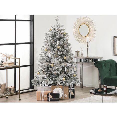 Albero Di Natale Innevato Bizzotto Livigno H 270 Cm - Effetto Neve Naturale, Apertura A Ombrello
