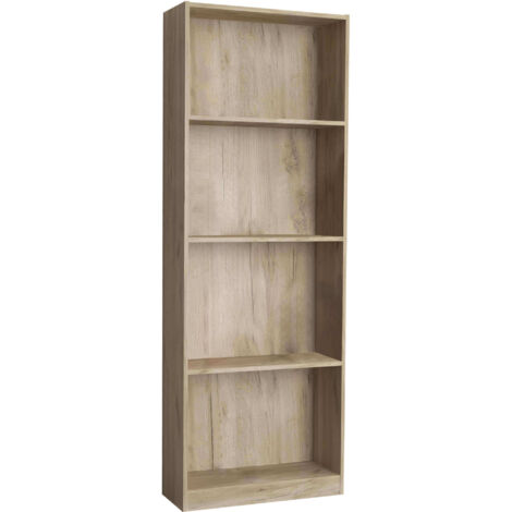 Libreria a 4 ripiani in nobilitato bilaminato Linea Classic - Gray