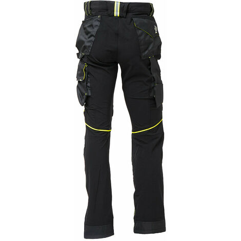 Pantalone da lavoro in tessuto U-4 con tasche black carbon ATOM U-Power - XL