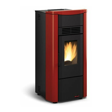 Stufa a pellet struttura in acciaio 7 kW Giusy Evo 7 Bordeaux Nordica Extraflame -  Red