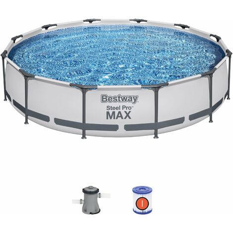 Piscina con struttura rotonda Steel Pro MAX 366x76 cm Bestway 56416